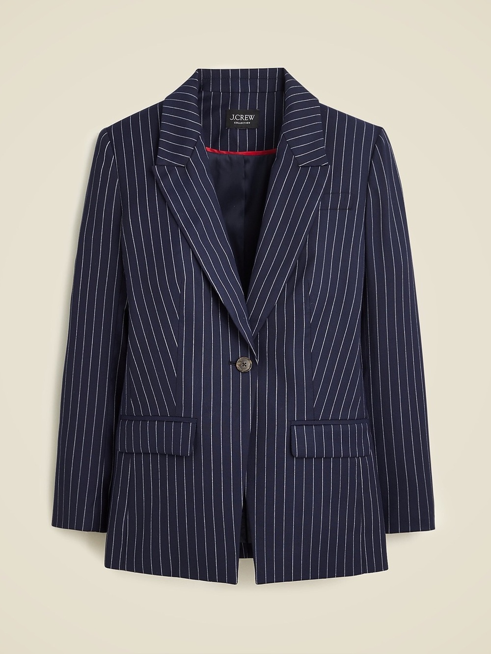 J.Crew Collection Vivienne blazer in pinstripe Italian wool blend CC410